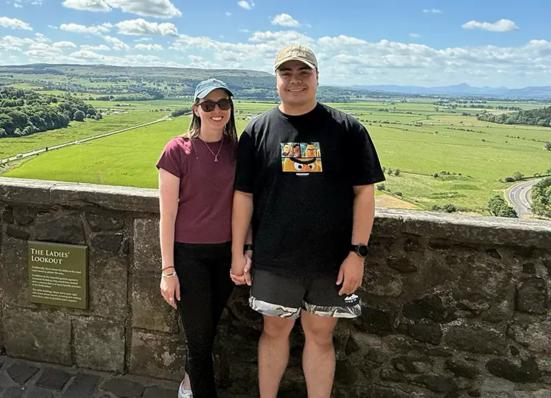 Woman holding bouquet