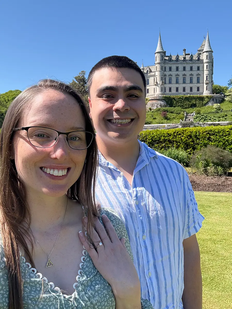 Elegant young woman fashionable